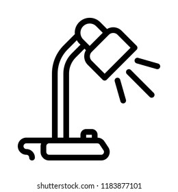 Study Lamp Outline Icon Vector