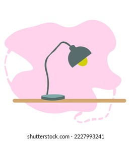 Study Lamp related icons image, Education supplies concept
