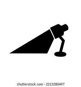 study lamp silhouette icon, desk lamp