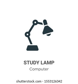 Study lamp vector icon on white background. Flat vector study lamp icon symbol sign from modern computer collection for mobile concept and web apps design.