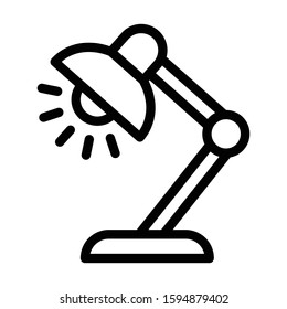 study lamp vector icon in outline style
