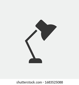 Study Lamp Vector Icon Table Light Bulb