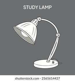 Study Lamp Vector Illustration for Education