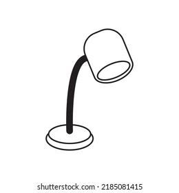 Study lamp vector. Perfect for symbols in lamp shops and children's books