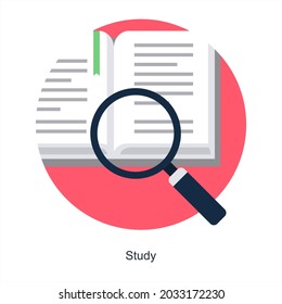 Study or Learning Icon Concept