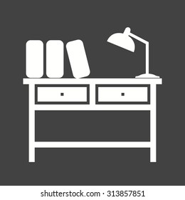 Study, library, school icon vector image.Can also be used for furniture design. Suitable for mobile apps, web apps and print media.