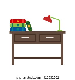 Study, library, school icon vector image.Can also be used for furniture design. Suitable for mobile apps, web apps and print media.