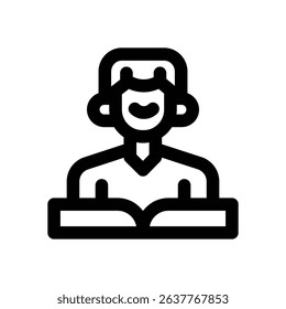 study line icon. Clean and minimalist vector icon for websites, mobile apps, presentations, and logos. Fully scalable and customizable for any project.