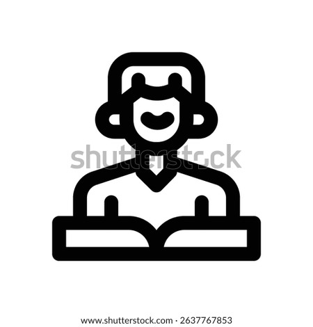 study line icon. Clean and minimalist vector icon for websites, mobile apps, presentations, and logos. Fully scalable and customizable for any project.