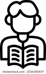 Study Line Icon Vector Design Element
