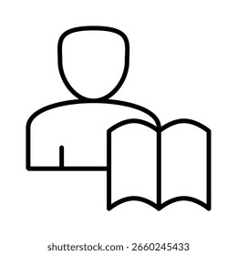 Study line icon vector illustration