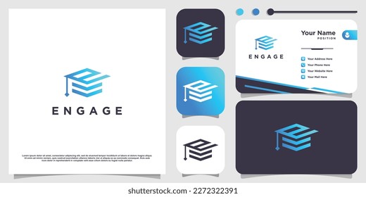 Study logo design with creative E concept idea