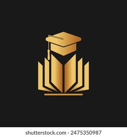 Study logo design with creative modern concept and business premium vector golden