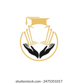 Study logo design with creative modern concept and business premium vector golden