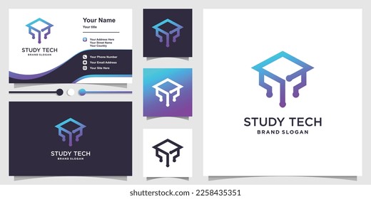 Study logo design with creative technology concept