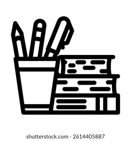 study materials online learning platform line icon vector. study materials online learning platform sign. isolated contour symbol black illustration