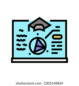 study math science education color icon vector. study math science education sign. isolated symbol illustration