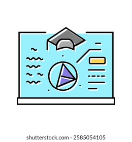 study math science education color icon vector. study math science education sign. isolated symbol illustration