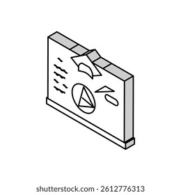 study math science education isometric icon vector. study math science education sign. isolated symbol illustration