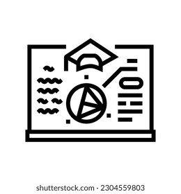 study math science education line icon vector. study math science education sign. isolated contour symbol black illustration