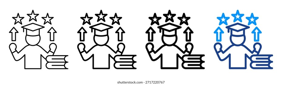 Study Motivation Icon Different Outline Collection Set