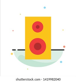 Study, Music Class, School Abstract Flat Color Icon Template