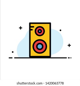 Study, Music Class, School  Business Flat Line Filled Icon Vector Banner Template