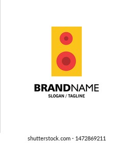 Study, Music Class, School Business Logo Template. Flat Color