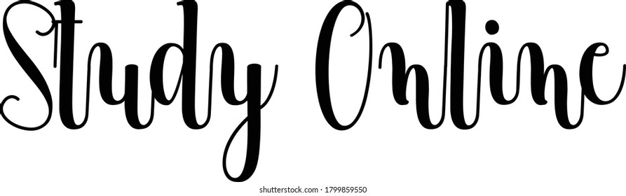 Study online Calligraphy Black Color Text On 
White Background