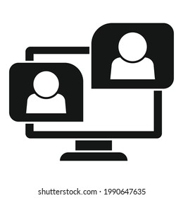 Study online meeting icon. Simple illustration of Study online meeting vector icon for web design isolated on white background