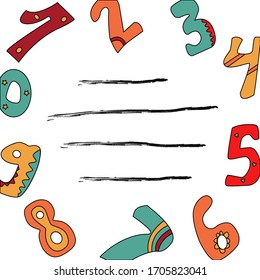 Study page. Card. Math patterns.