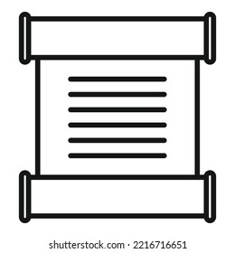 Study Papyrus Icon Outline Vector. Final Exam. Paper Write