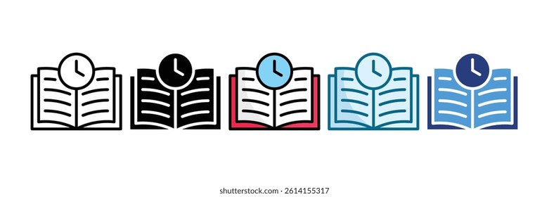 Study Planner Icon Set Multiple Style Collection