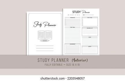 Study Planner Journal Interior Template