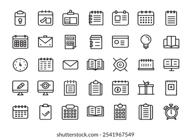 Study Planner Line Art Icon Style.eps
