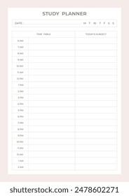 Study Planning Page, Planner Sheet A4 a comprehensive set of tools designed to streamline your academic journey