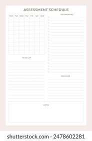 Study Planning Page, Planner Sheet A4 a comprehensive set of tools designed to streamline your academic journey