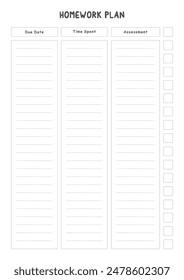 Study Planning Page, Planner Sheet A4 a comprehensive set of tools designed to streamline your academic journey