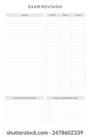 Study Planning Page, Planner Sheet A4 a comprehensive set of tools designed to streamline your academic journey