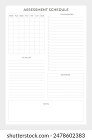 Study Planning Page, Planner Sheet A4 a comprehensive set of tools designed to streamline your academic journey