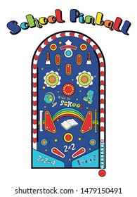 Study and Play Back to School Pinball Background, School Objects