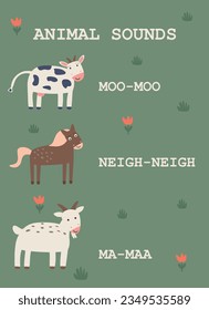 study poster how farm animals sound