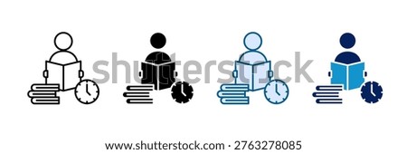 Study Preparation Icon Set Multiple Style Collection