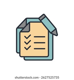 study program icon collection .design style with background