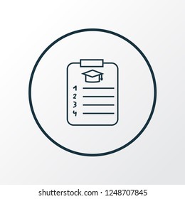 Study program icon line symbol. Premium quality isolated planner element in trendy style.