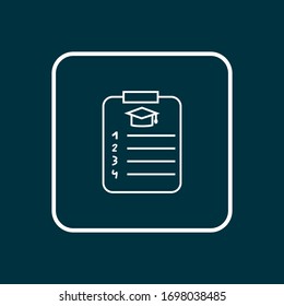 Study program icon line symbol. Premium quality isolated planner element in trendy style.