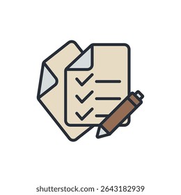 Ícones do programa de estudo isolados no fundo branco. Design de estilo plano
