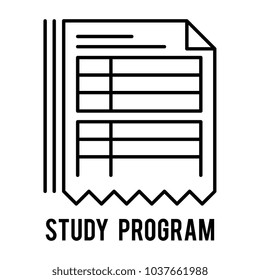 Study program vector icon