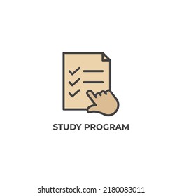 study program vector icon. Colorful flat design vector illustration. Vector graphics