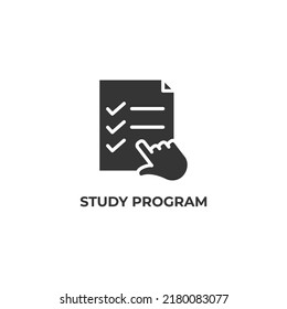 study program vector icon. filled flat sign for mobile concept and web design. Symbol, logo illustration. Vector graphics